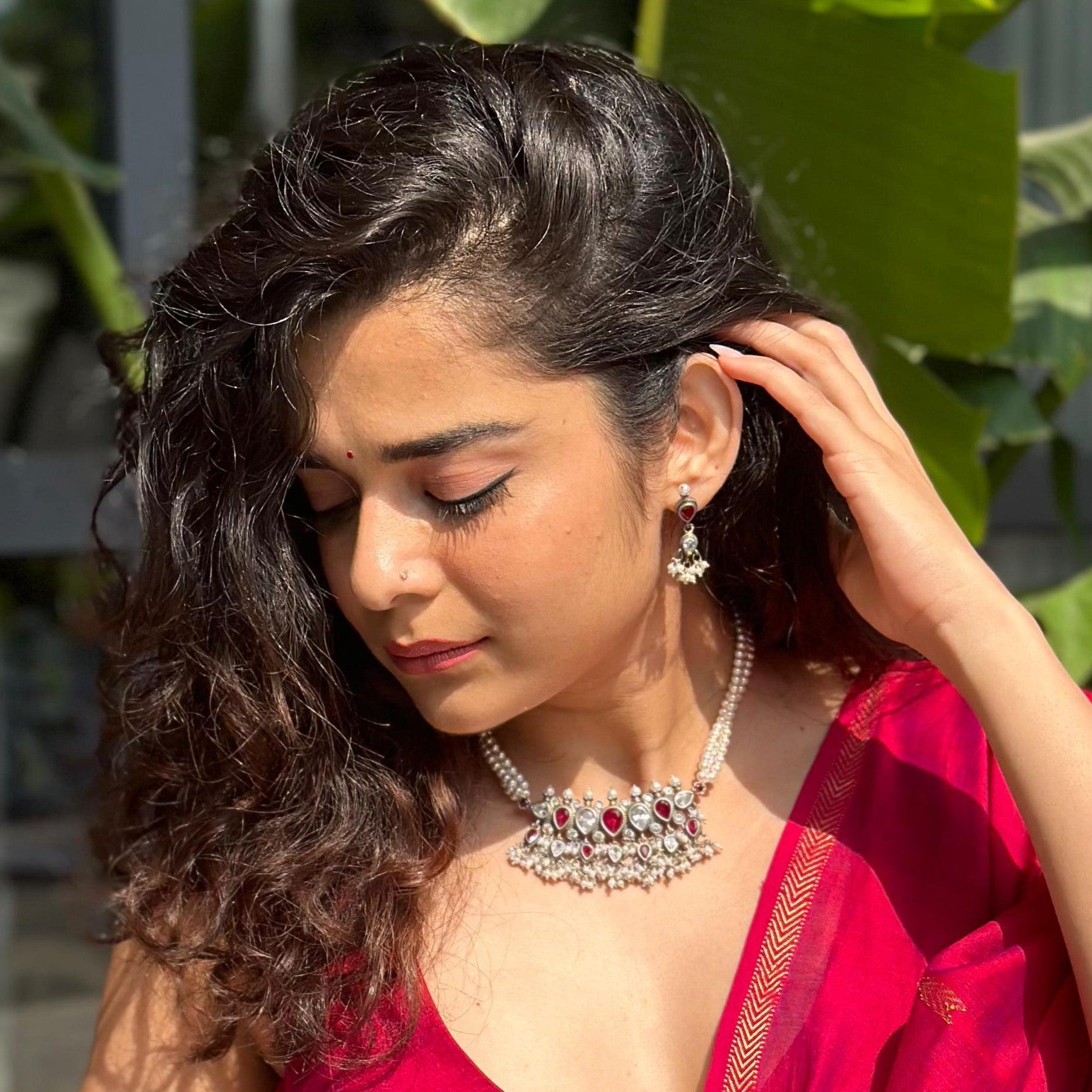 Mithila’s Favourite Tanmani Set with Pearls