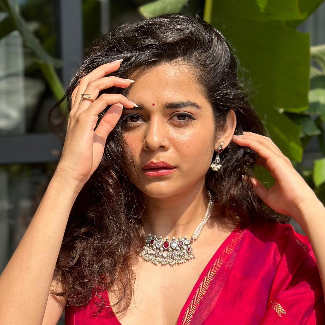 Mithila’s Favourite Tanmani Set with Pearls