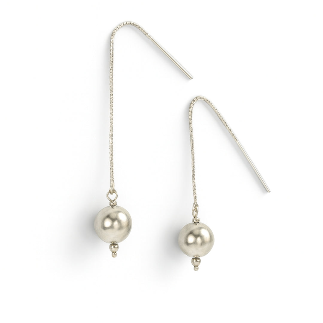 Sui dhaaga single sarmanee earrings in 92.5 sterling silver