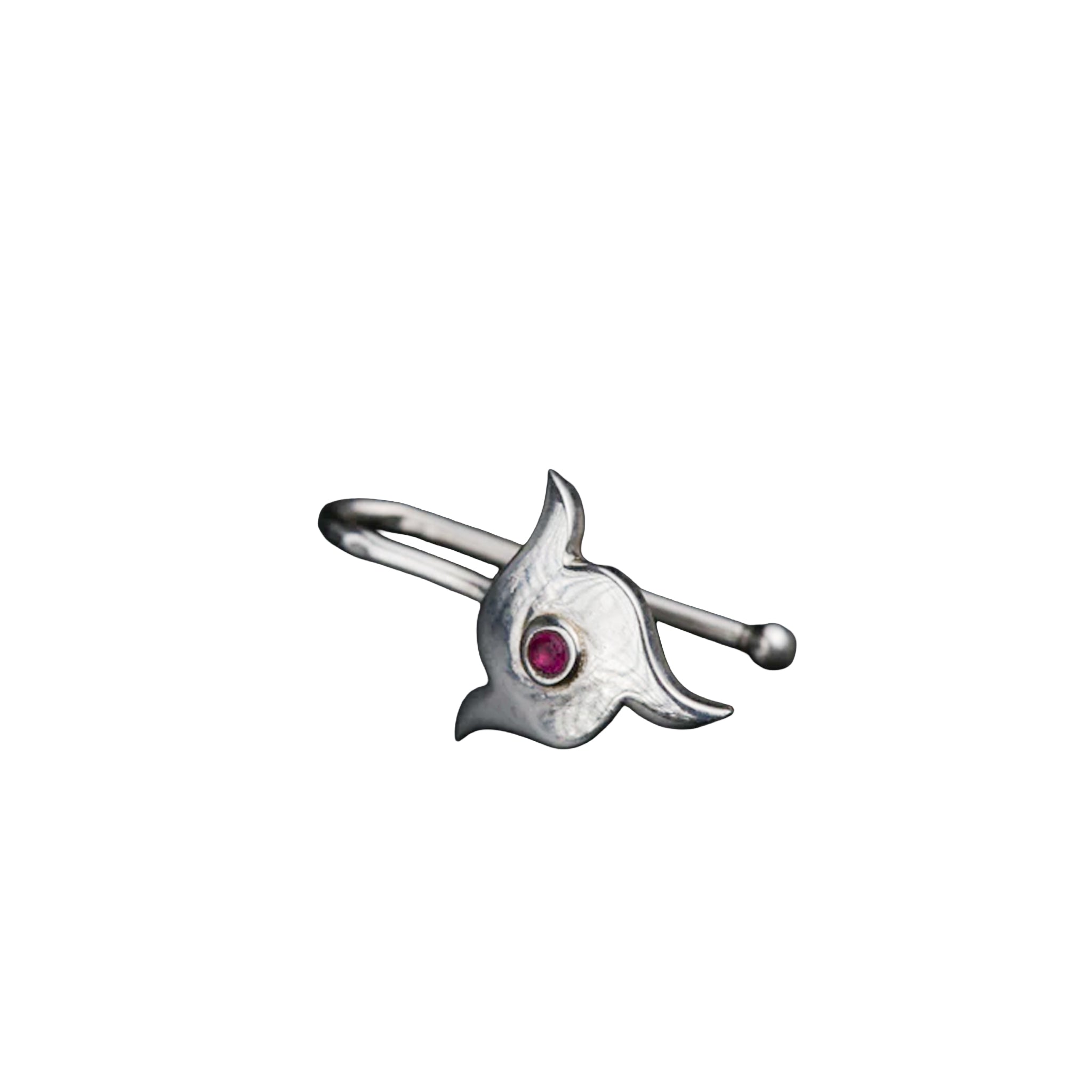 Silver Nakshatra Nose pin (Clip on)