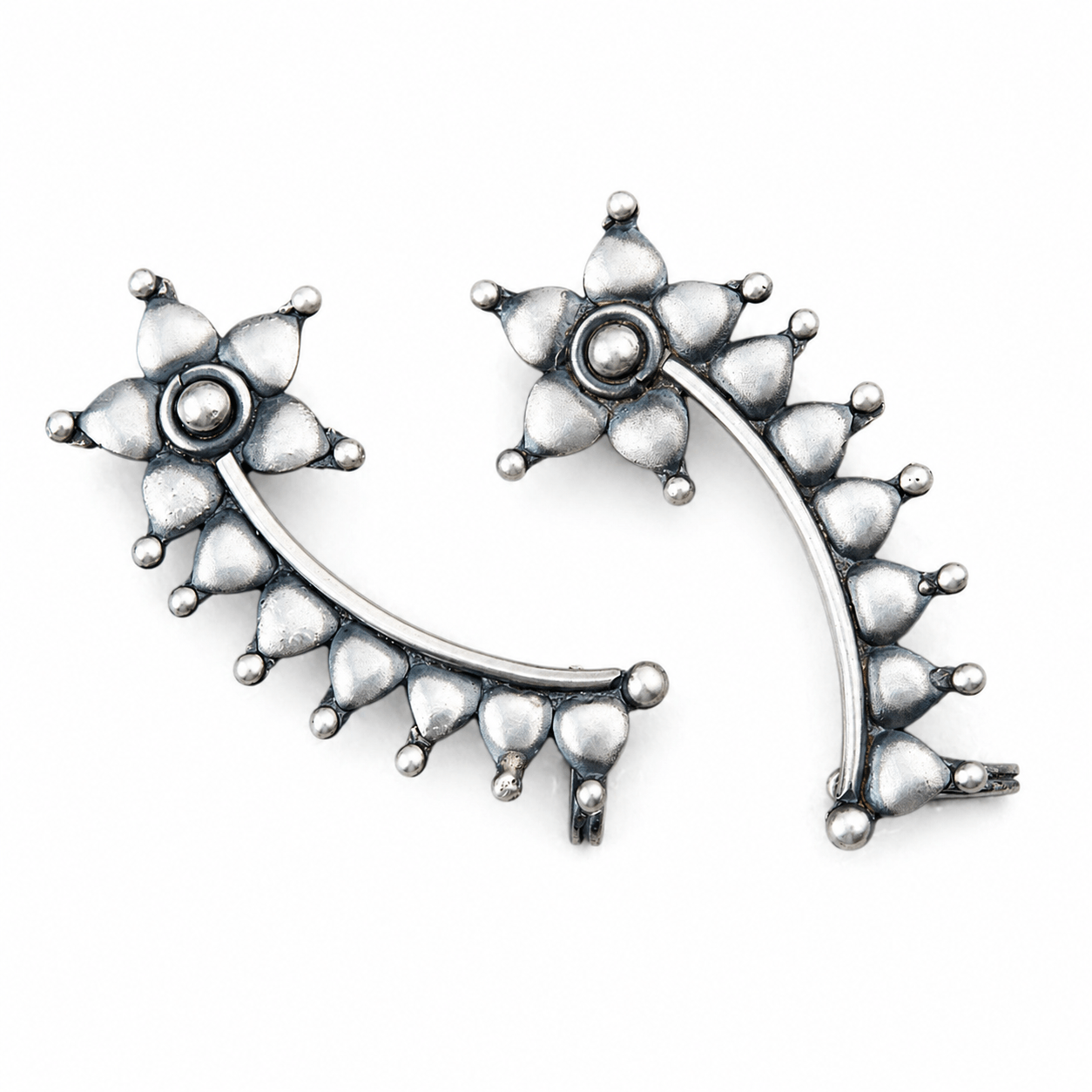 Sterling silver Dome Motif Earcuff jewelry