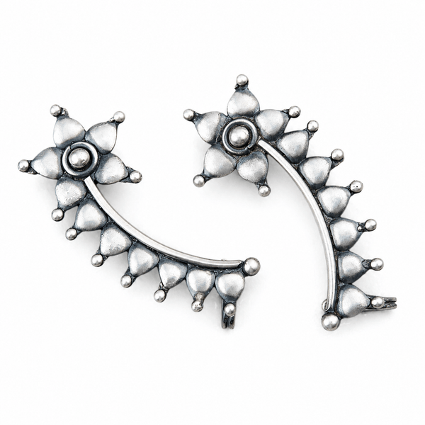 Sterling silver Dome Motif Earcuff jewelry