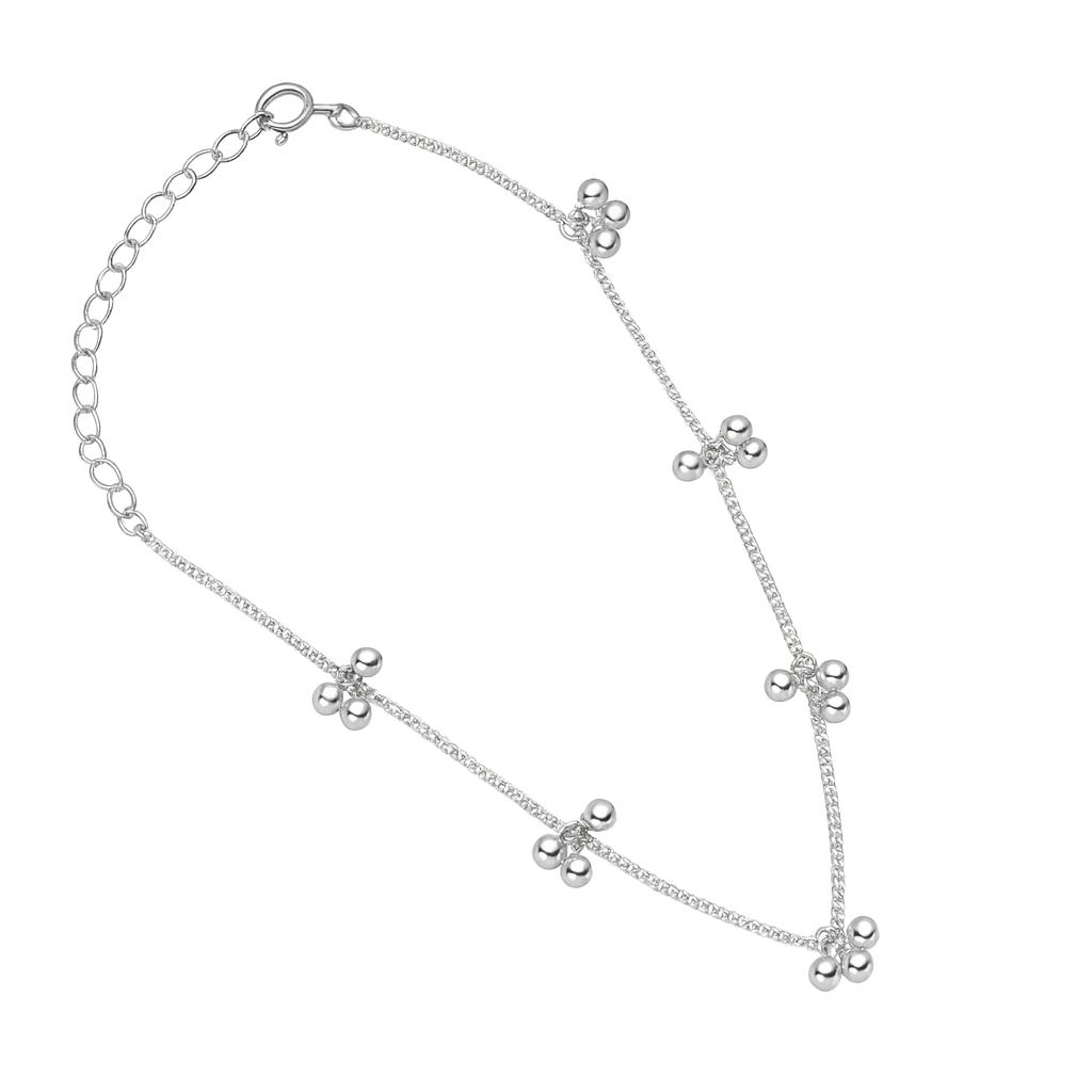 Silver Ghungroo Bunch Anklet