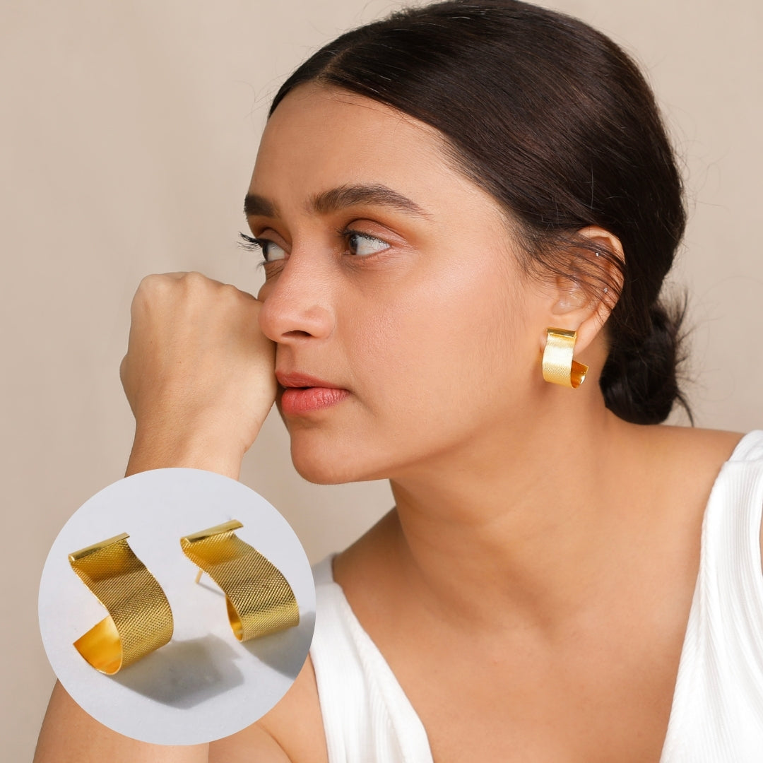 Roma - Fold Earrings (Gold Plated)