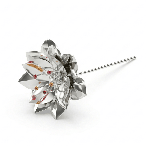 Silver Lotus Small Pooja Ornament