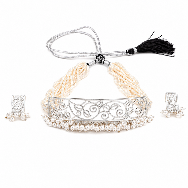 Pearl Vel Nakshi Choker Set (Made to Order)