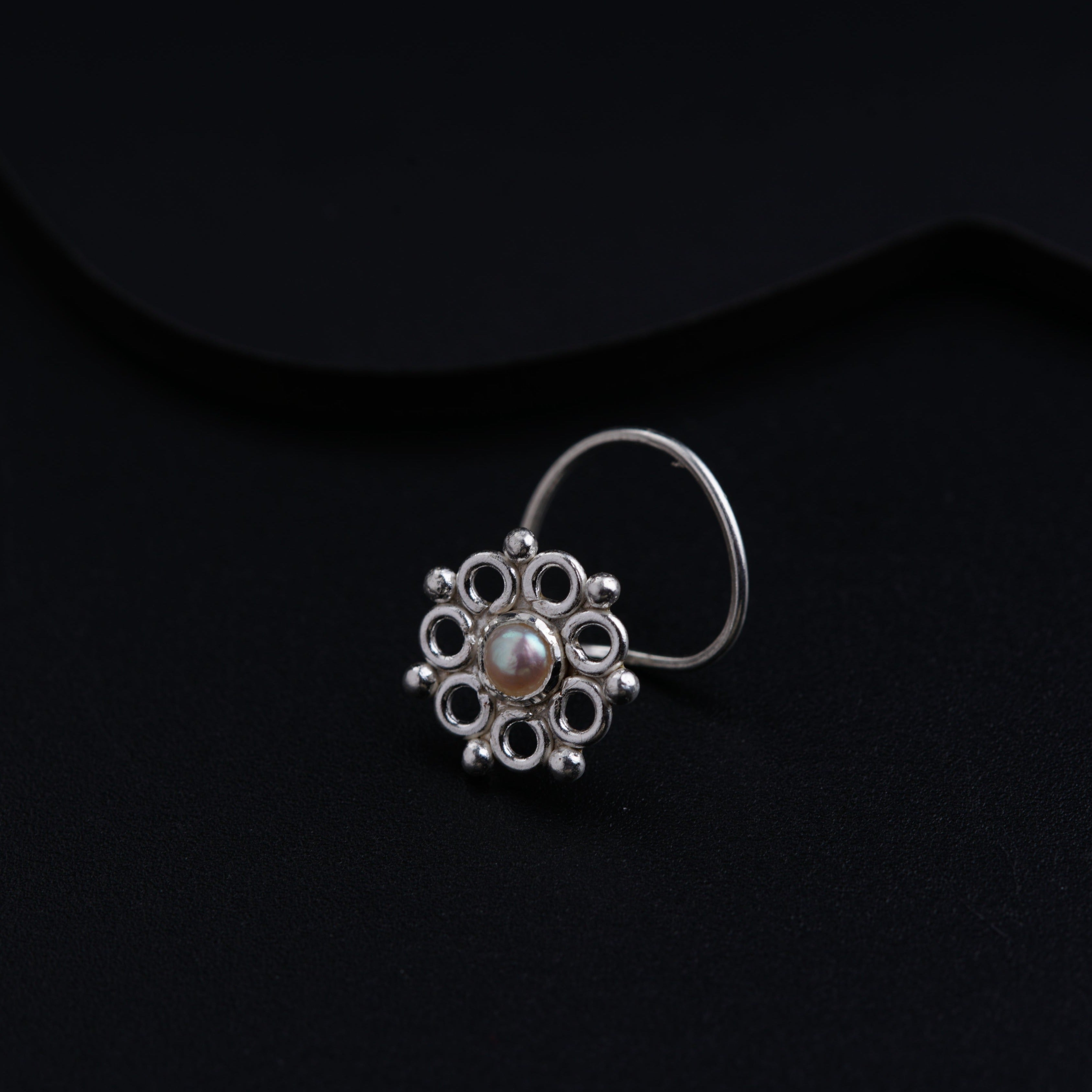 Silver Nosepin - Pearl
