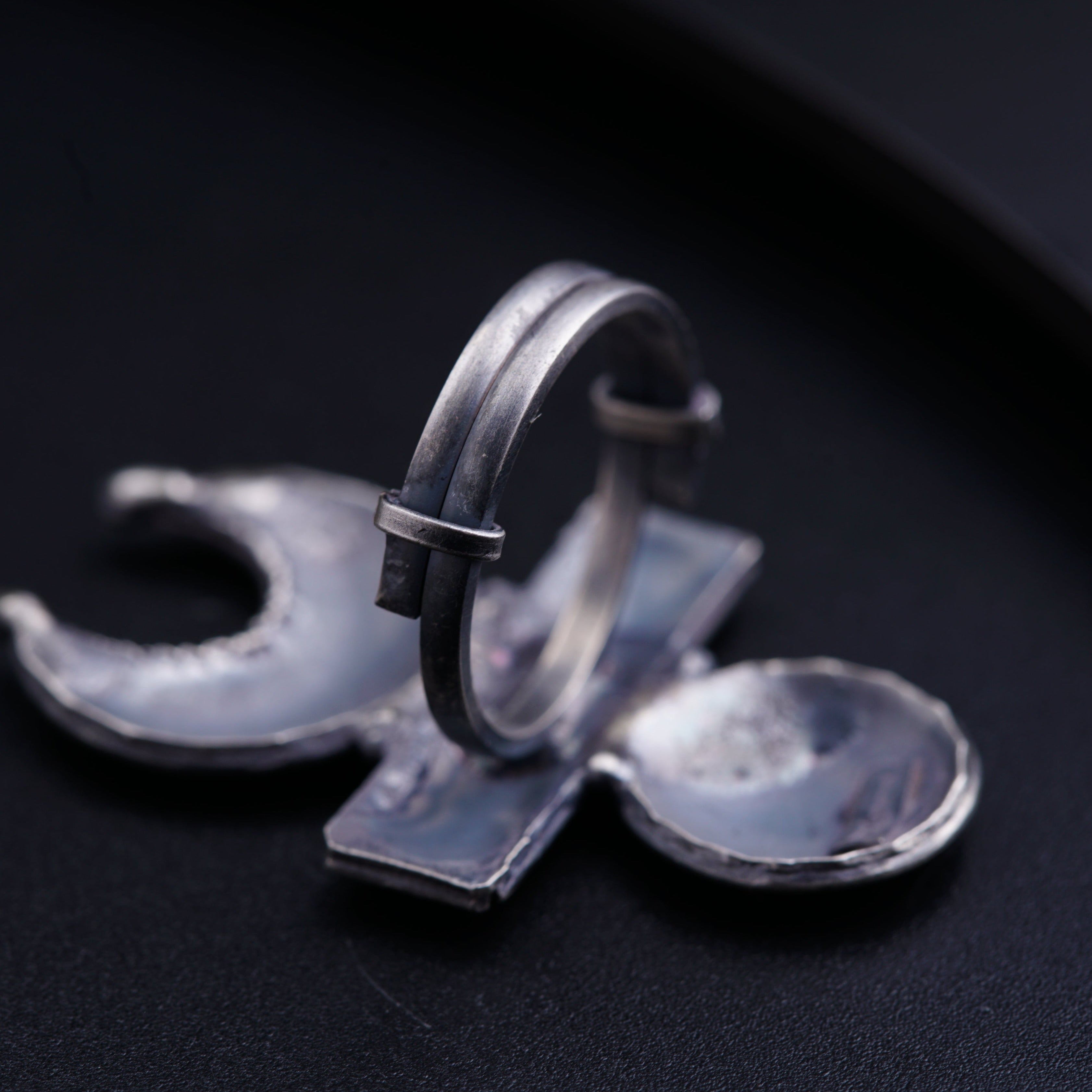 a close up of a metal object on a table