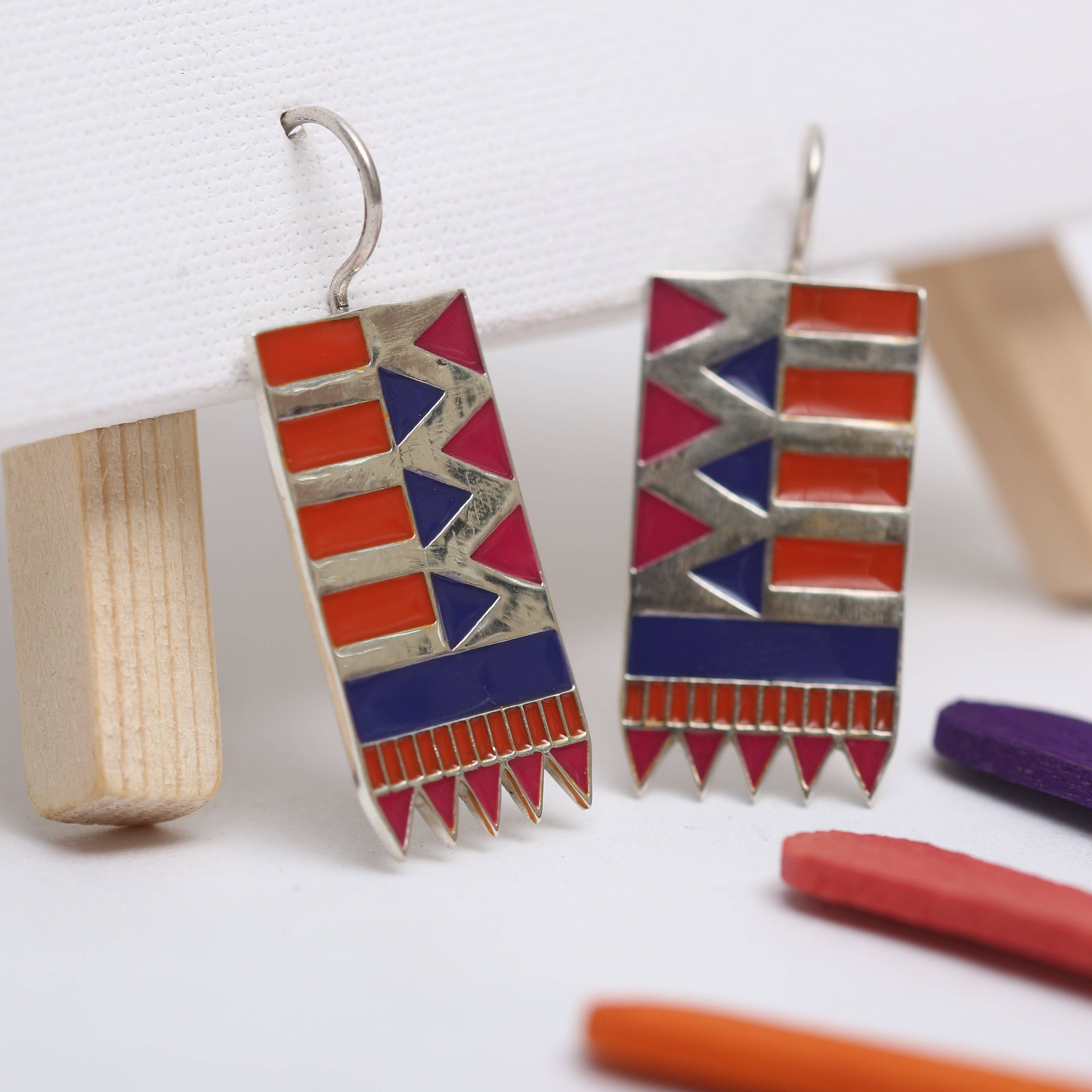 Meena Ilkal Border Earrings