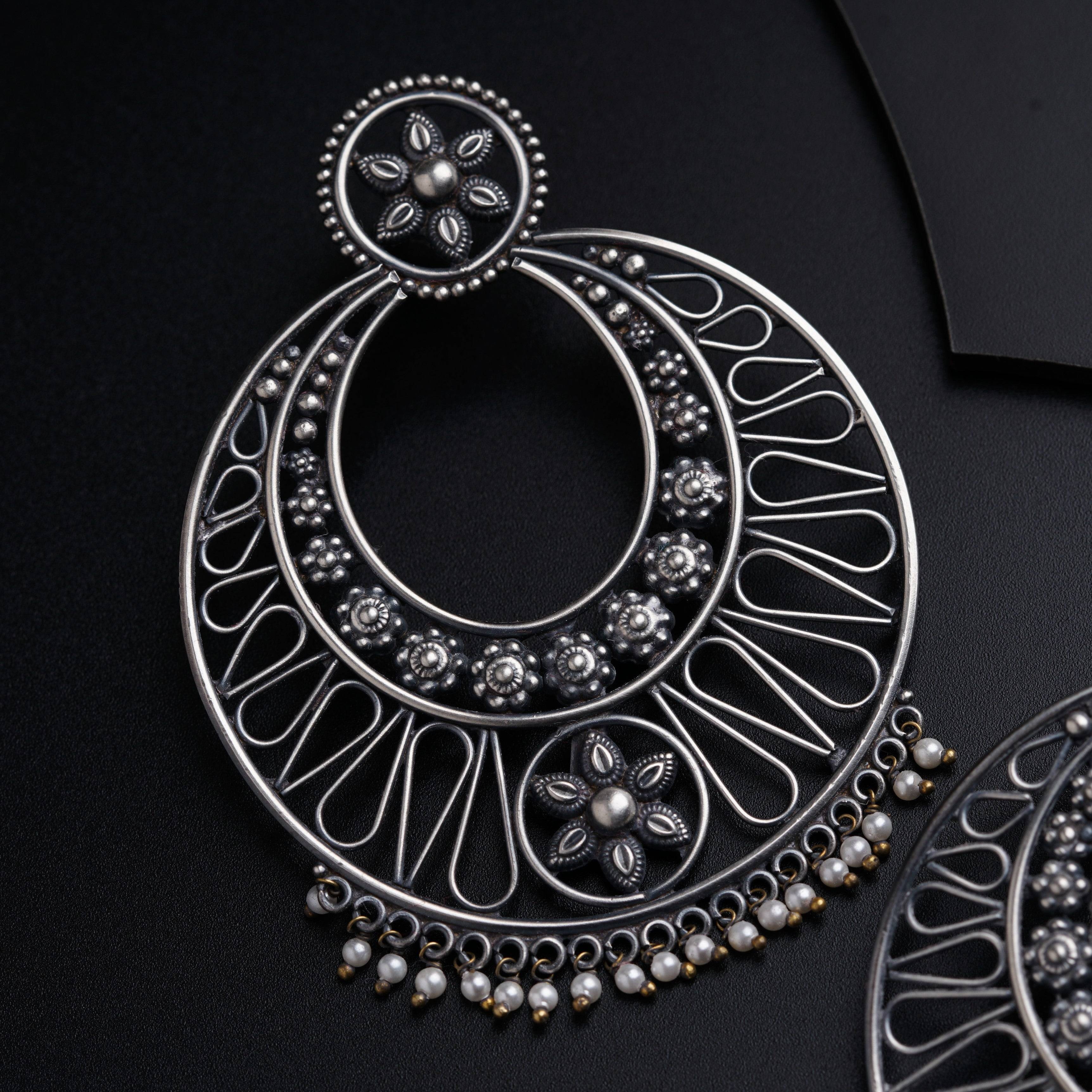 Chandbali ( Aafreen ) | 92.5 silver | size : large