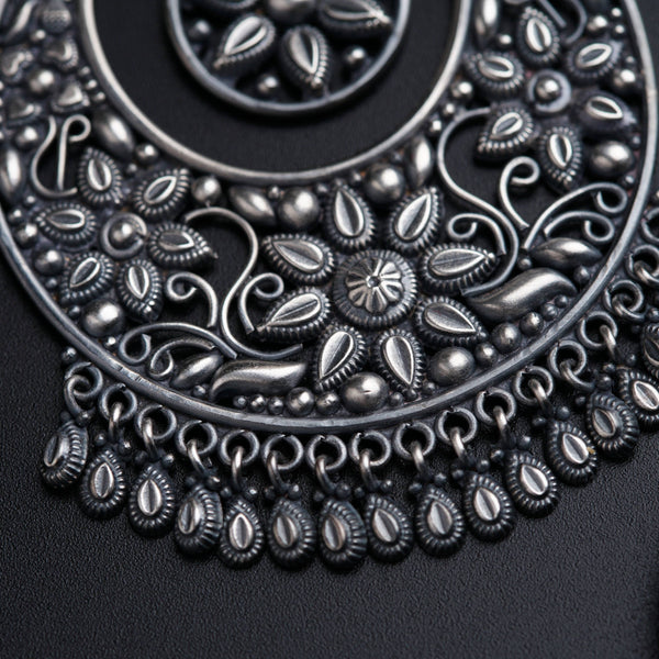 Chandbali (Mithila) | 92.5 silver earring | Size : large