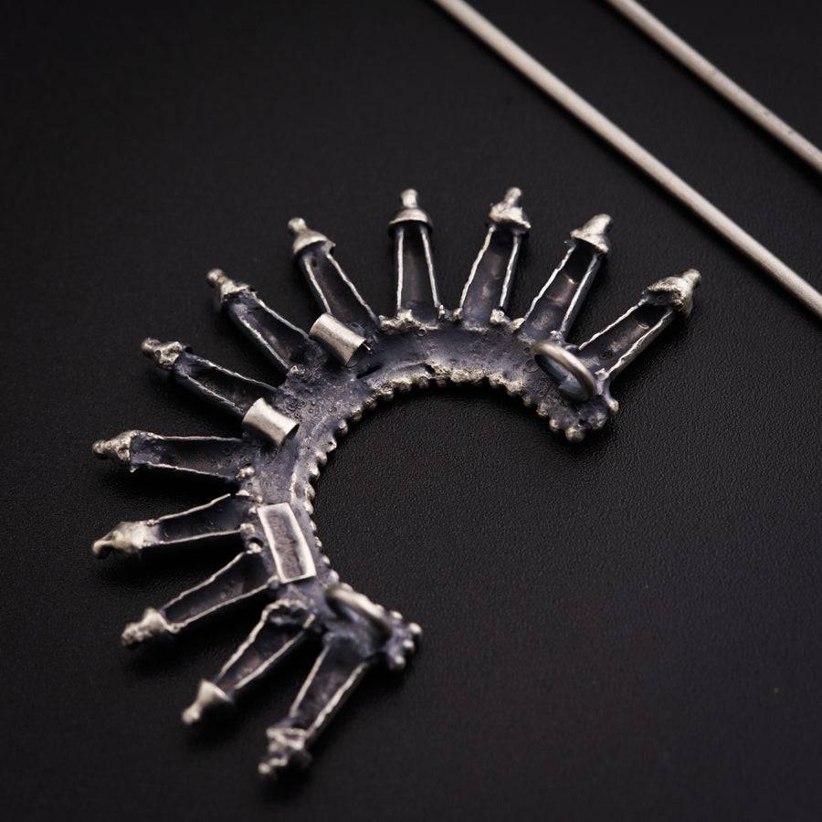 a close up of a metal object on a table