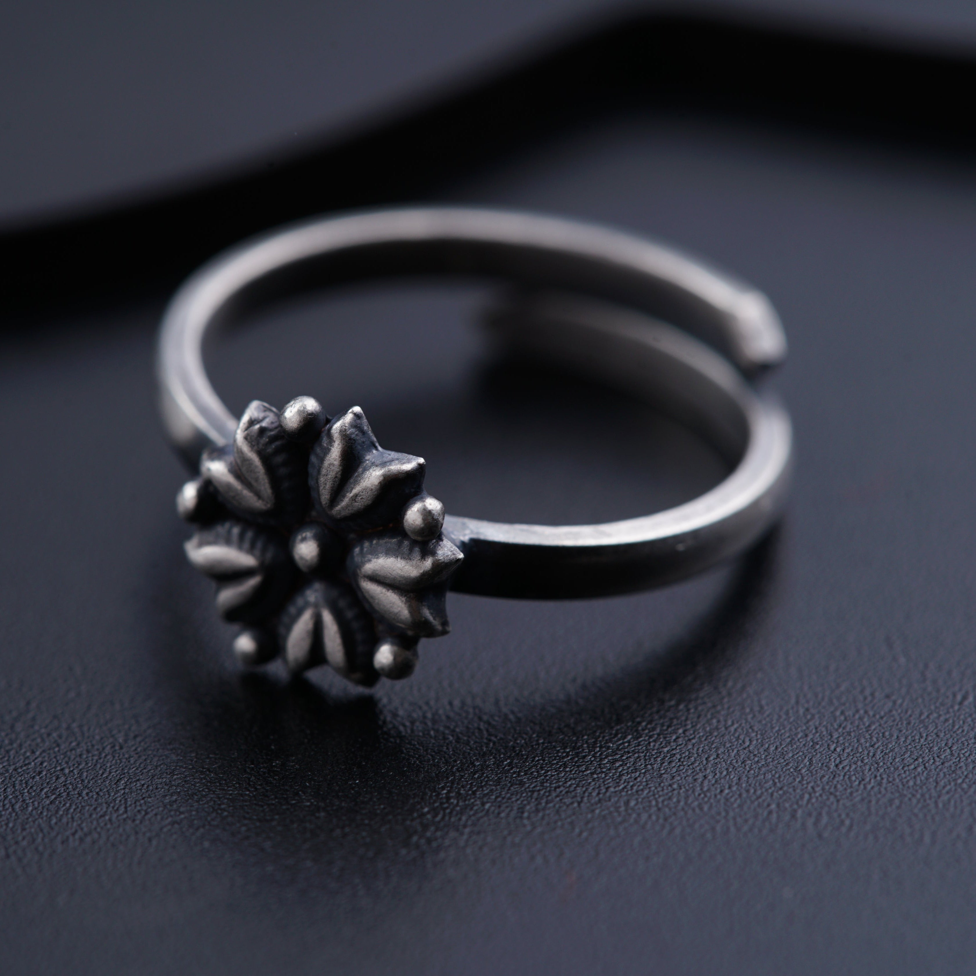 a close up of a ring on a table