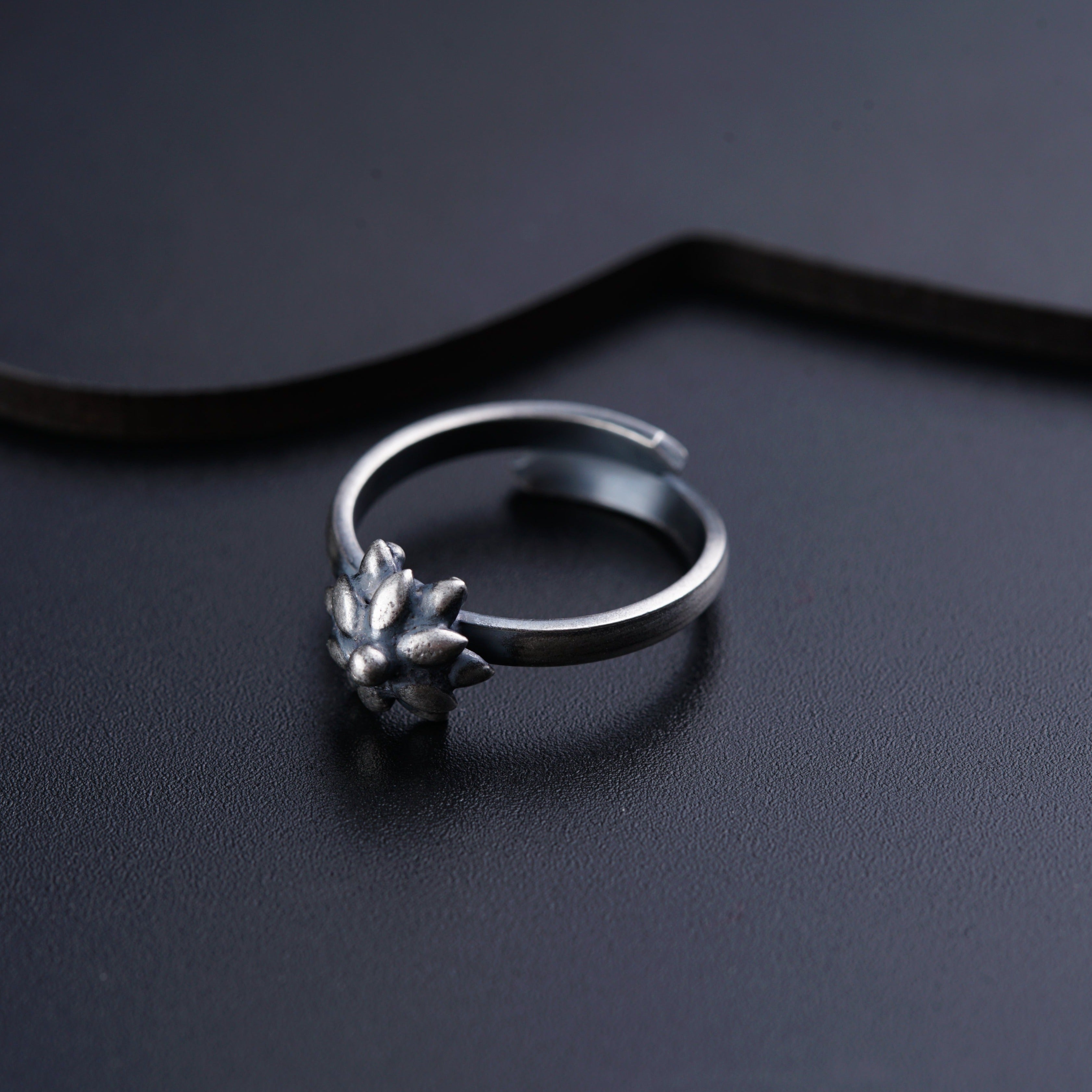 a close up of a ring on a table