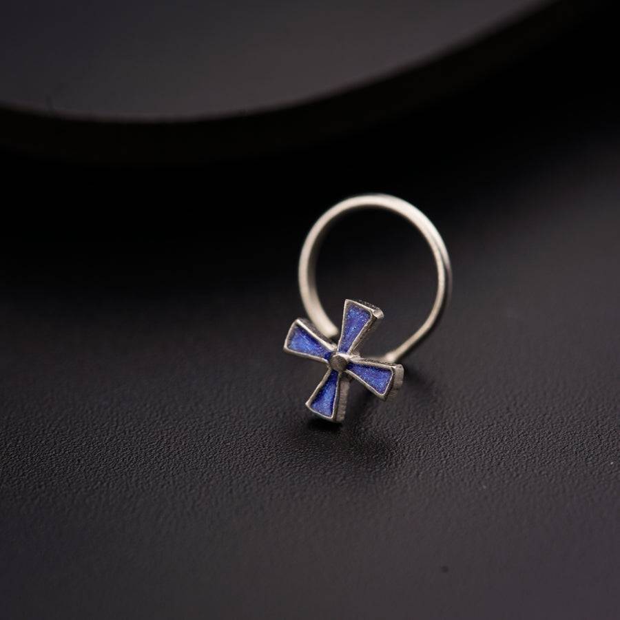 Pinwheel Nosepin ( Pierced ) - Purple