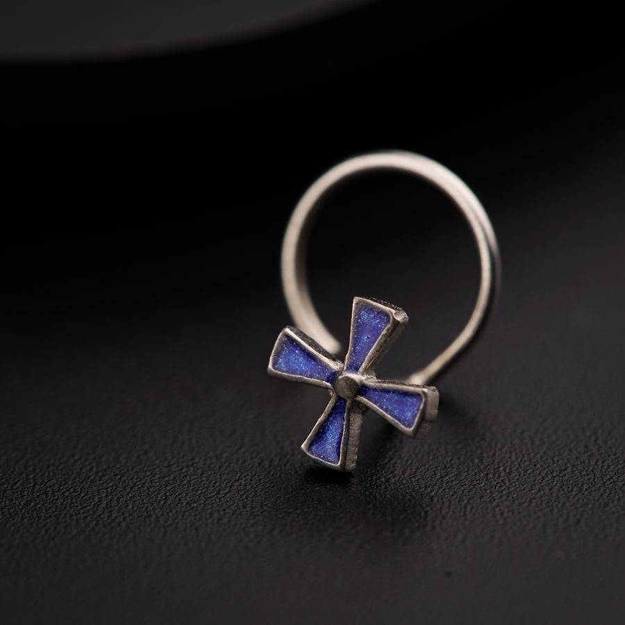 Pinwheel Nosepin ( Pierced ) - Purple