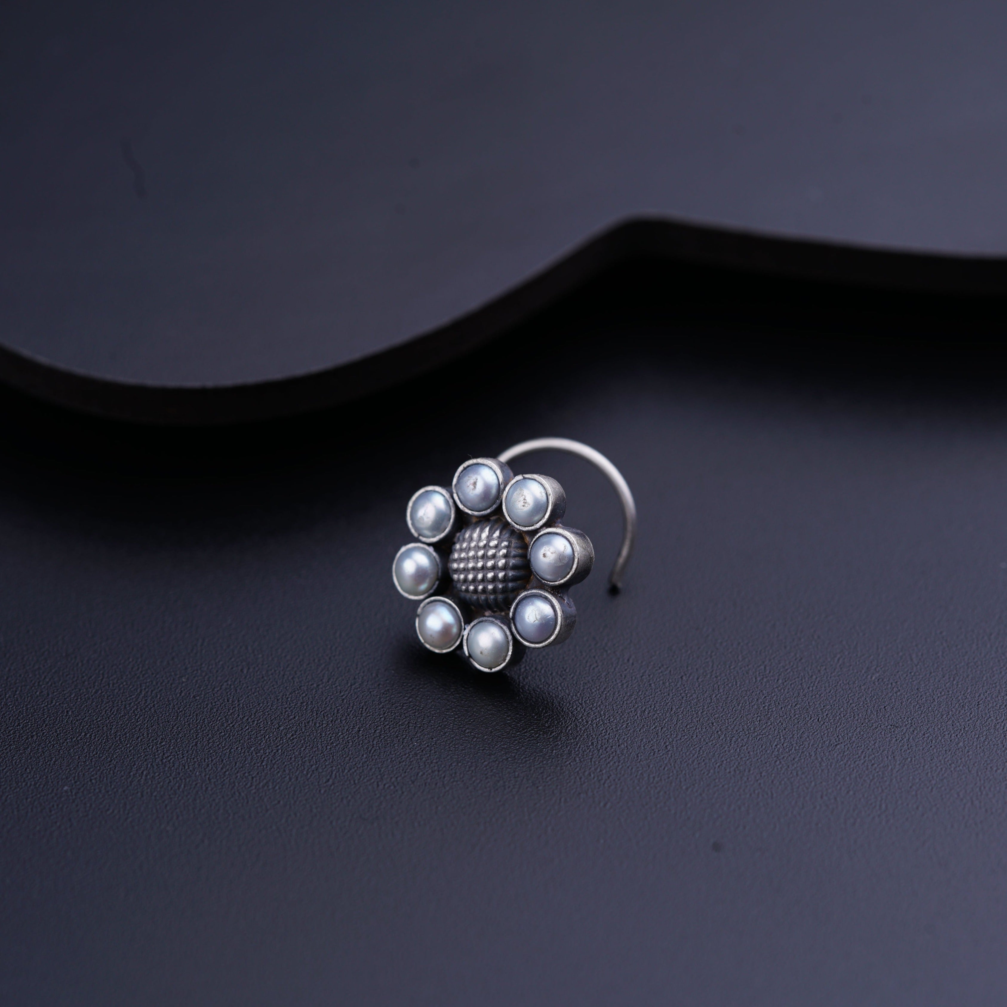 Pearl Flower Nose pin (Pierced)