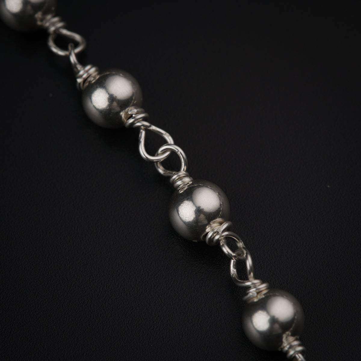 Classic Silver Tanmani : Pink Stone