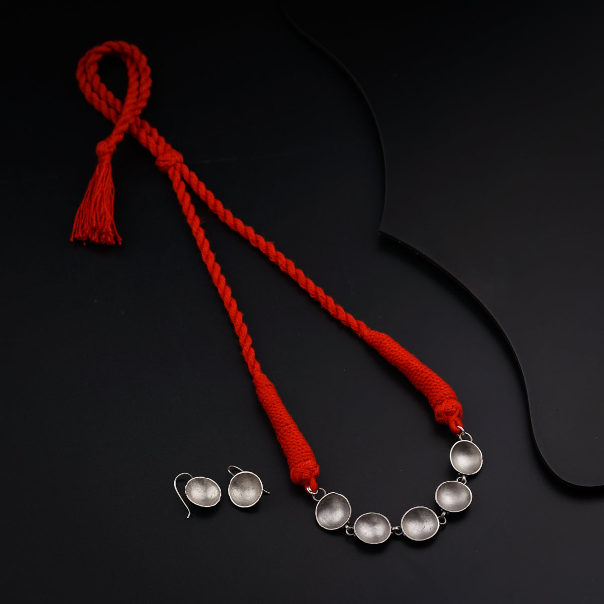 Handmade silver choker with wati motifs (Pre-order)