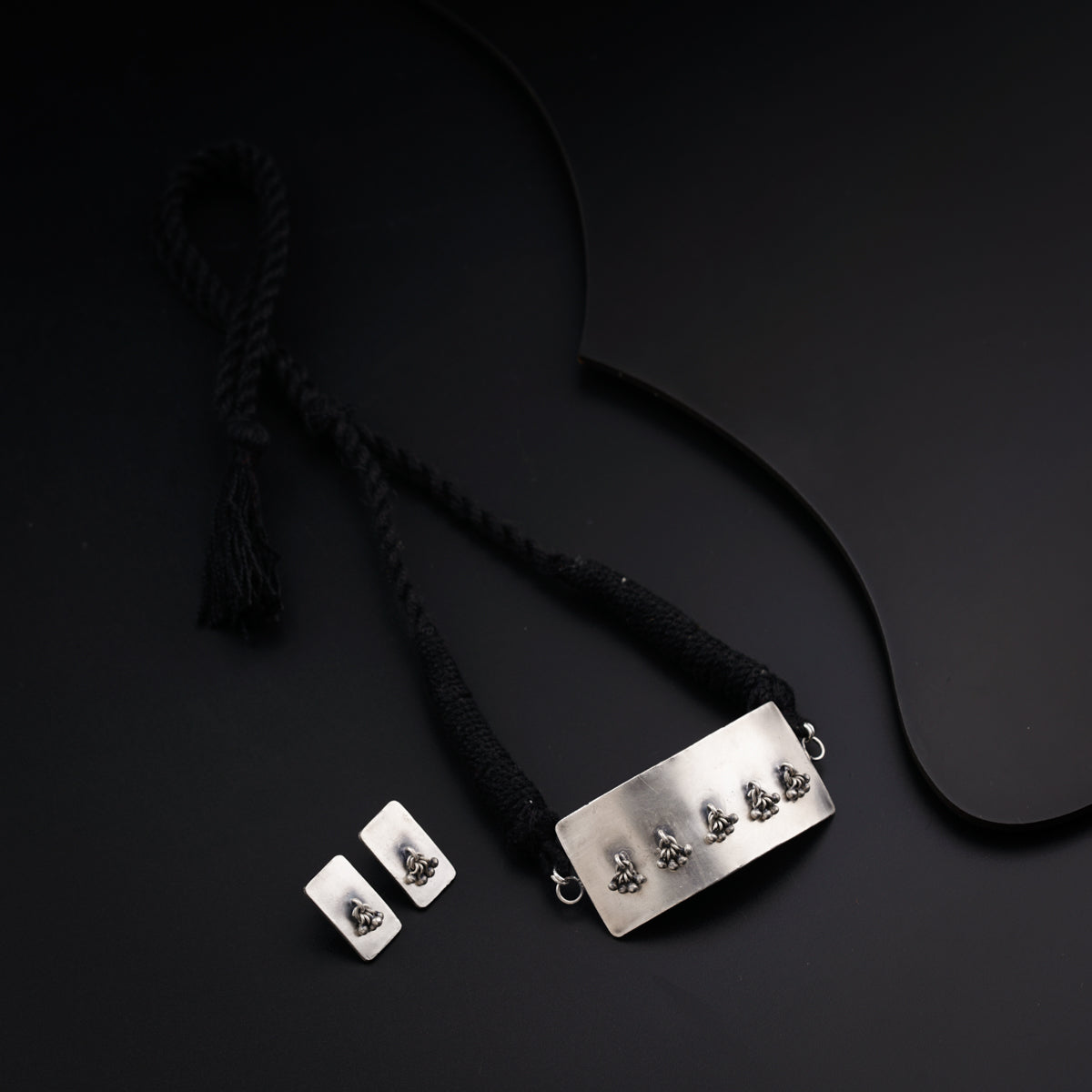 Silver Choker Ghungroo Set