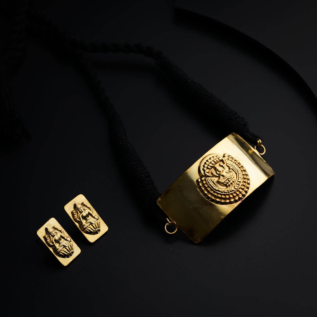 Silver Lakshmi Gold Plated Choker