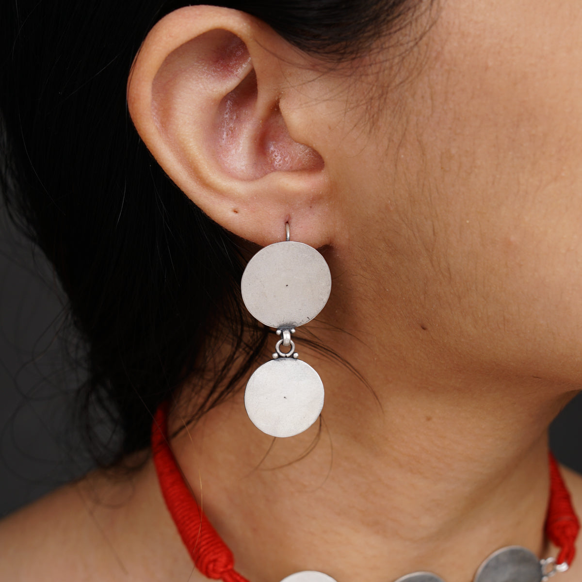 Handmade silver choker with coin motifs