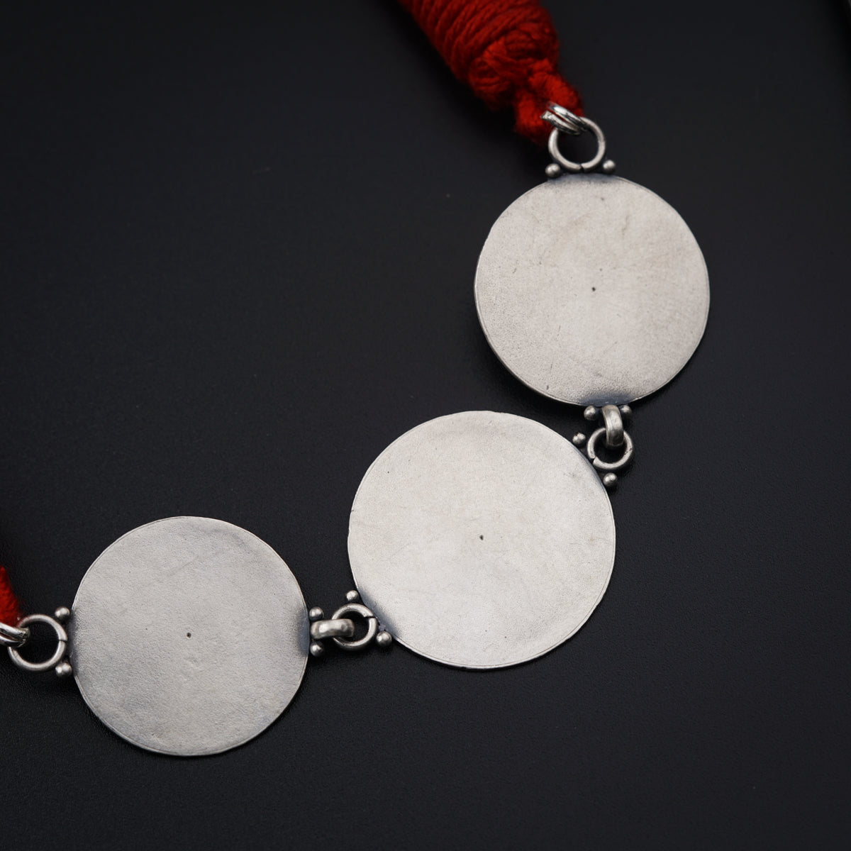 Handmade silver choker with coin motifs