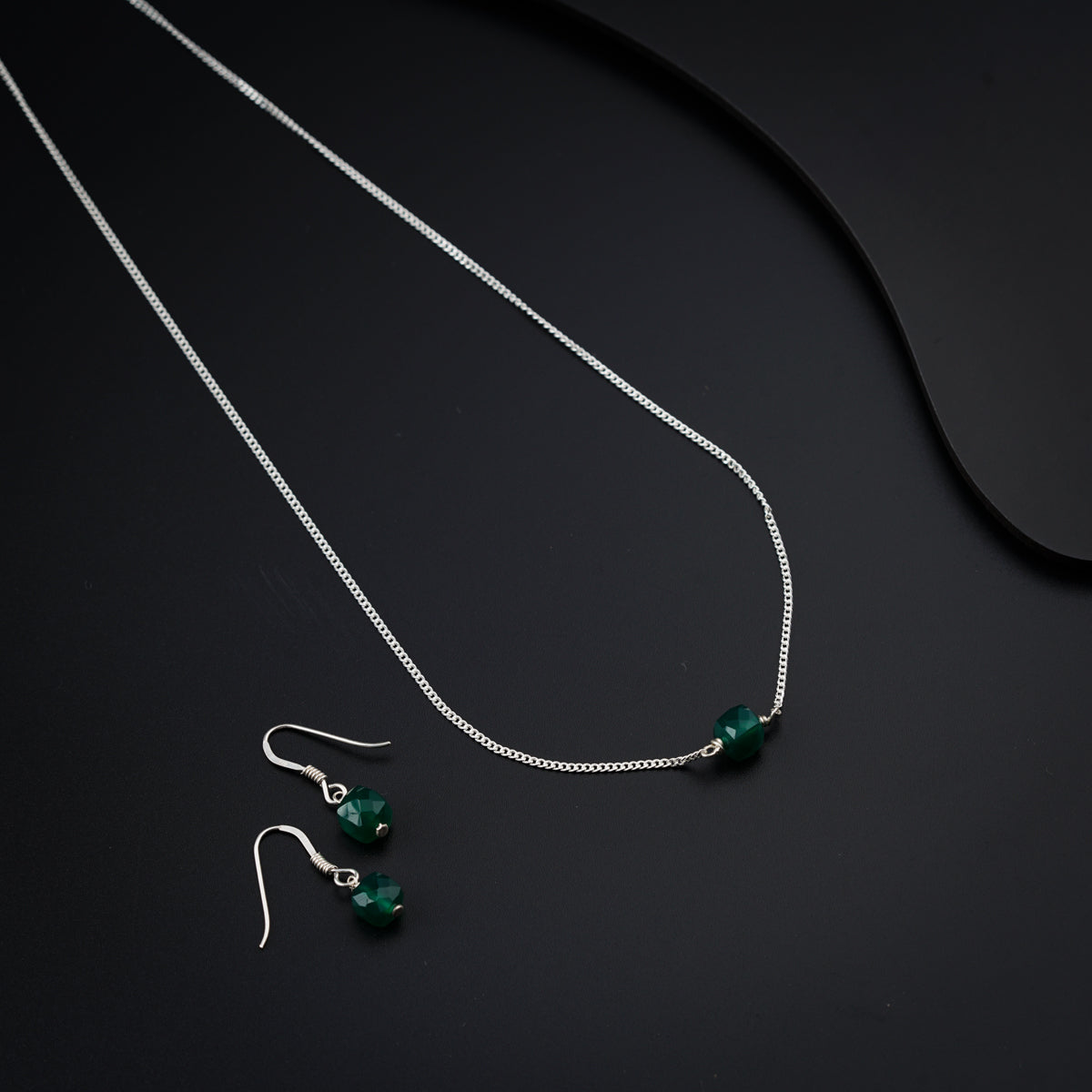 Green Onyx Chain Set