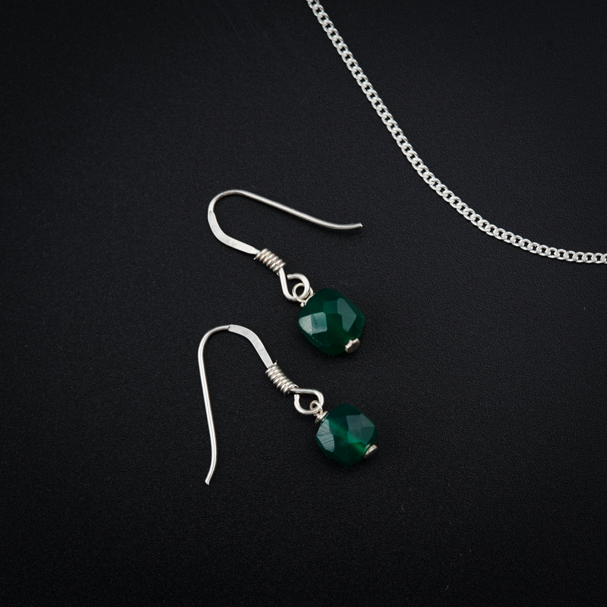 Green Onyx Chain Set