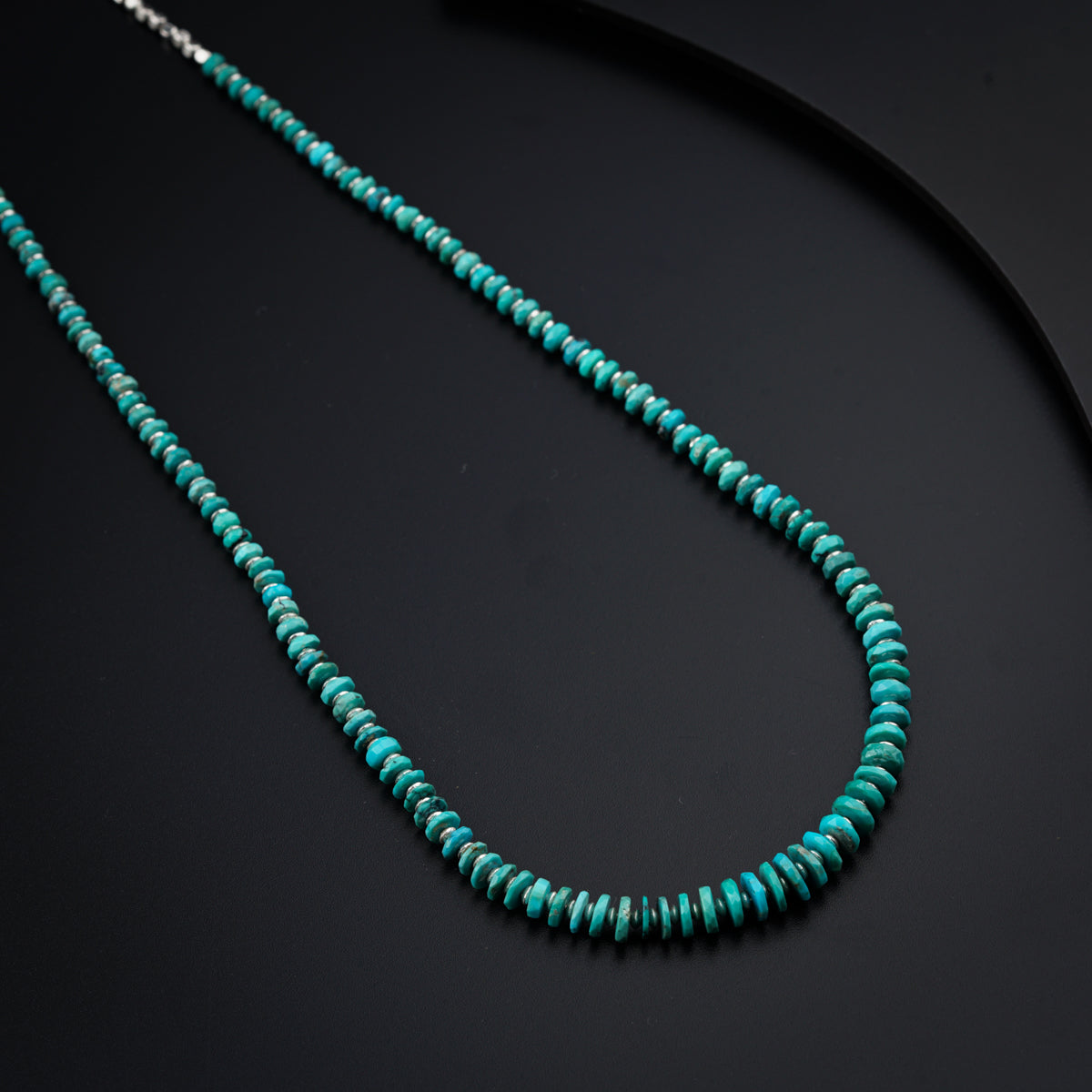 Silver and turquoise chain