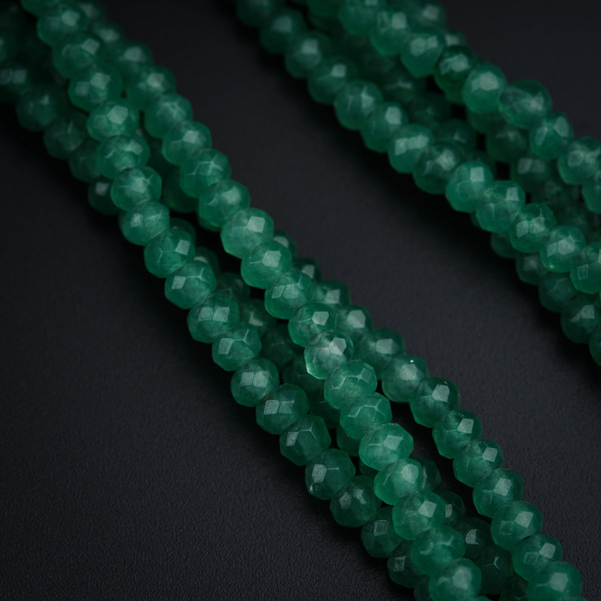 Silver with semi precious stones set- Jade