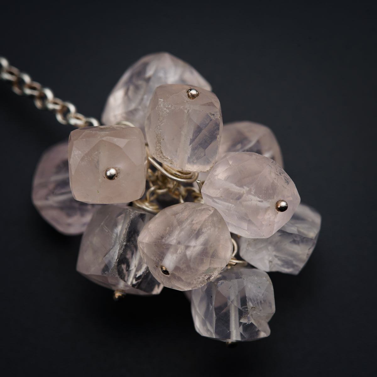 Tie and Wear Necklace : Rose Quartz
