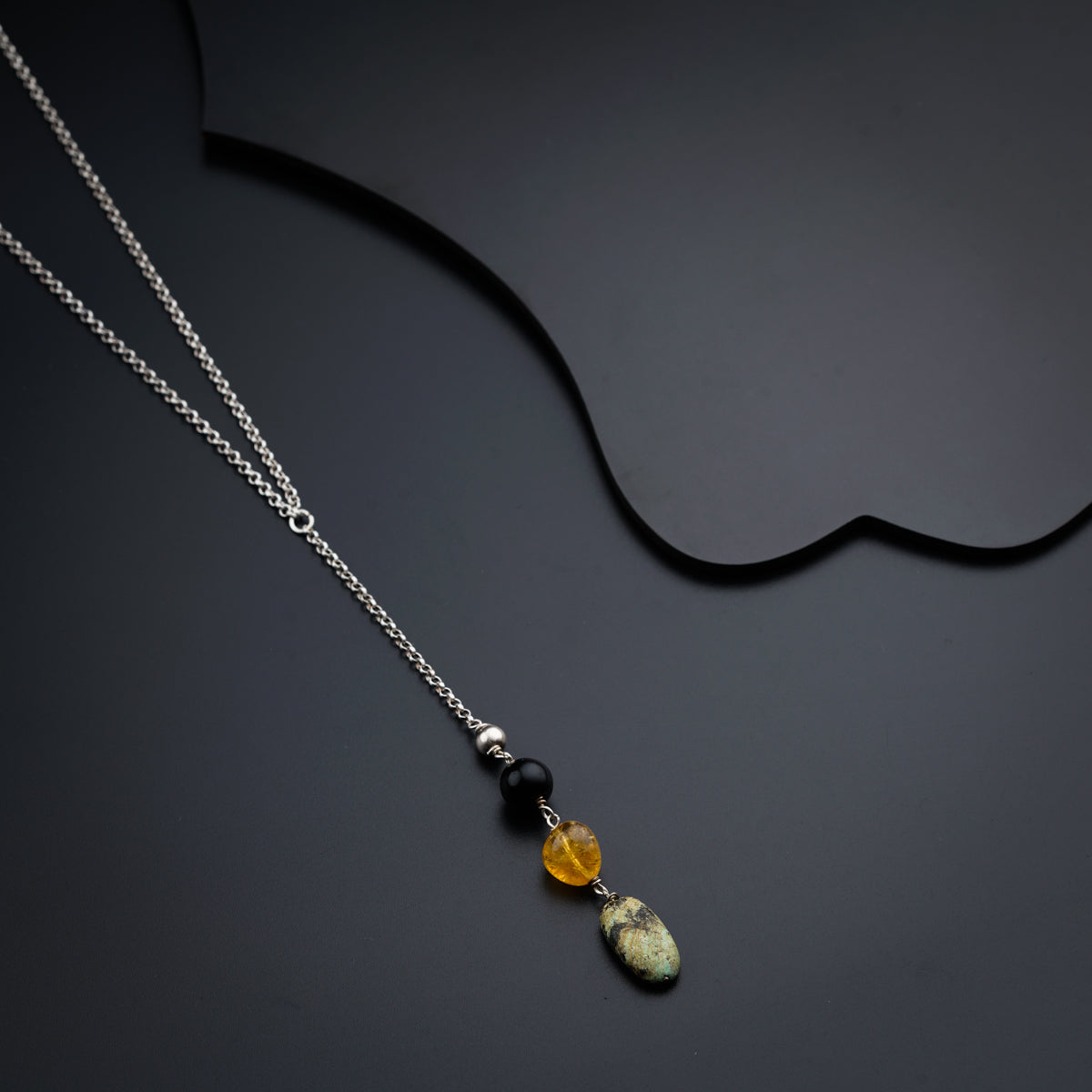 Semi Precious Stone Necklace - Multicolor