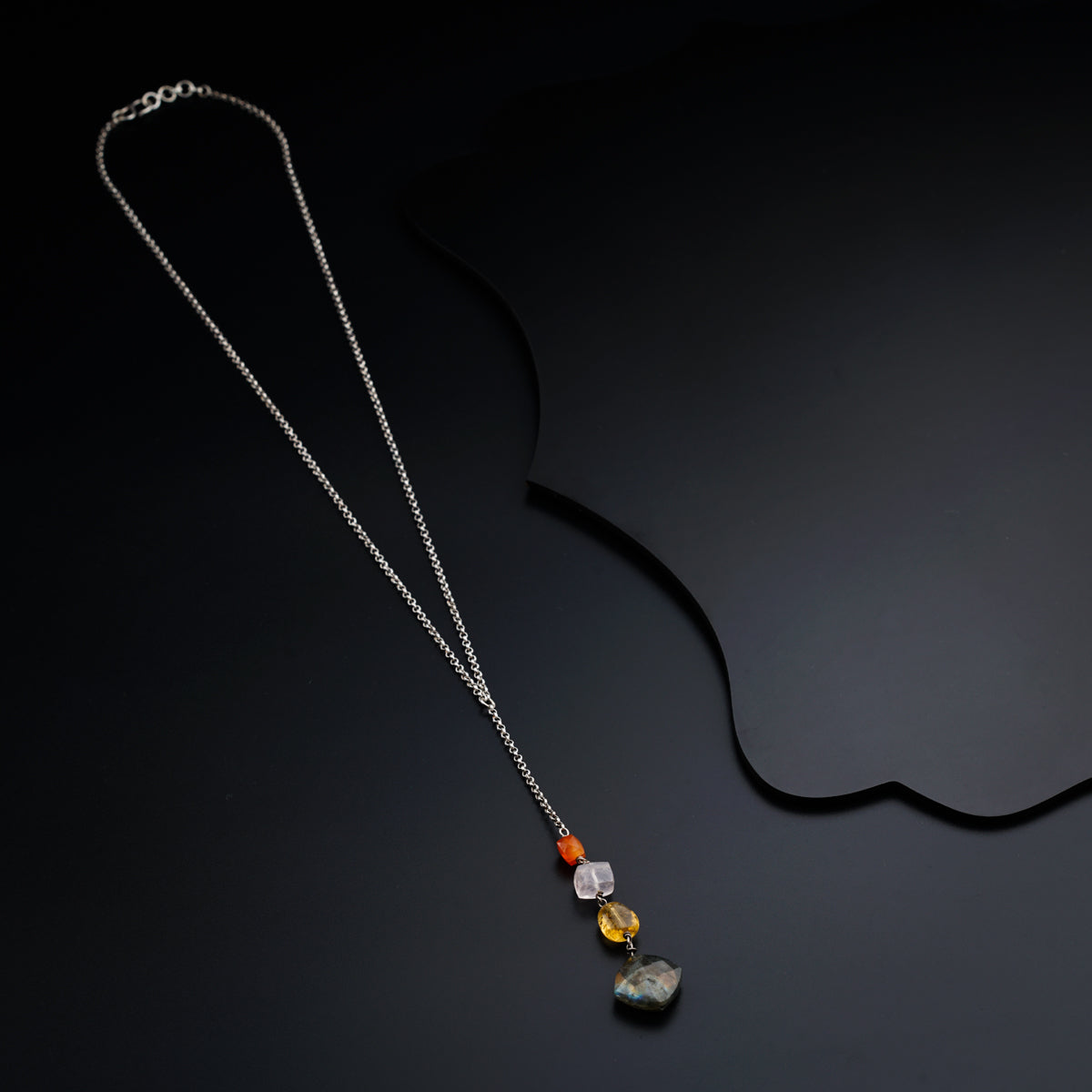 Semi Precious Stone Necklace - Multicolor