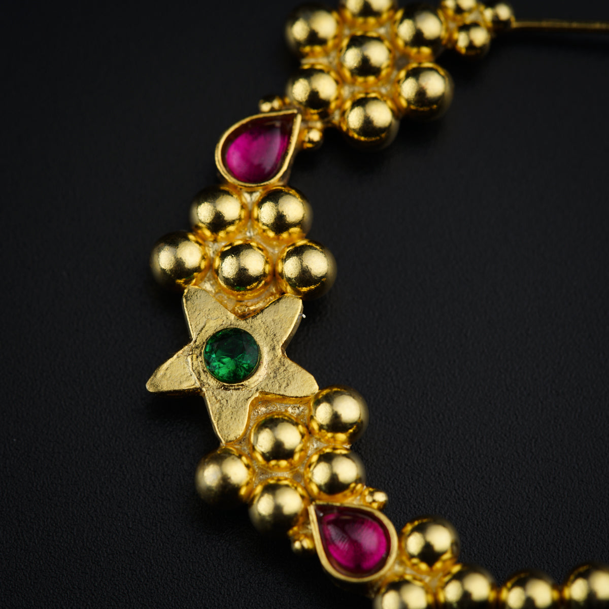 Silver Indrayani Nath- Right Piercing, Gold Plated