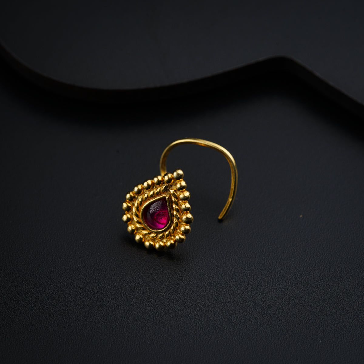 Itihaas Parna Nosepin- Gold Plated, Pierced