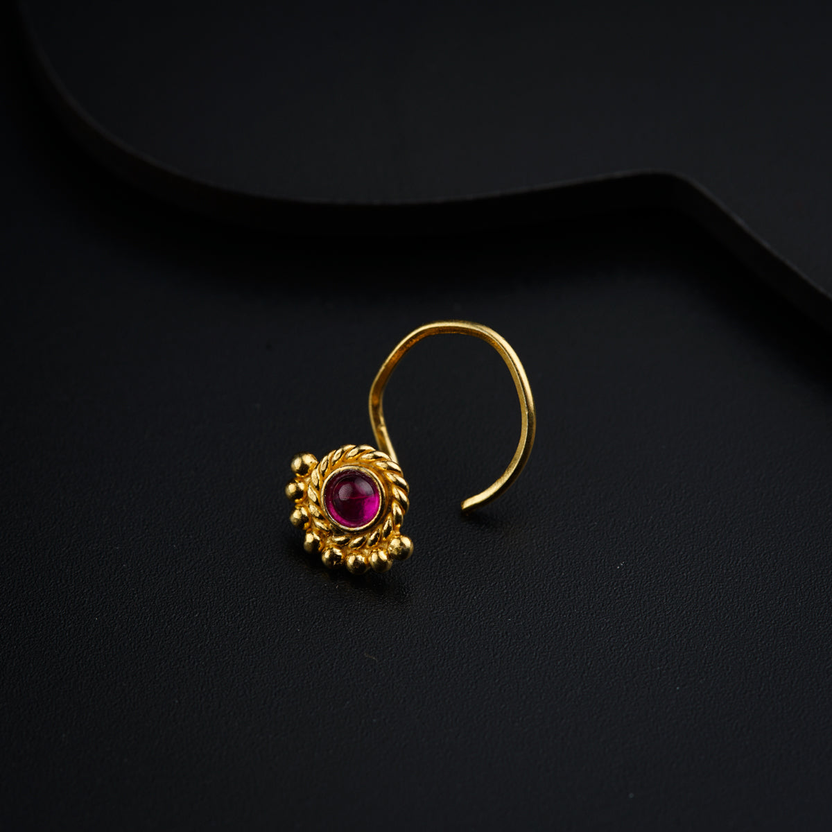 Chandrika Nosepin- Gold Plated, Pierced