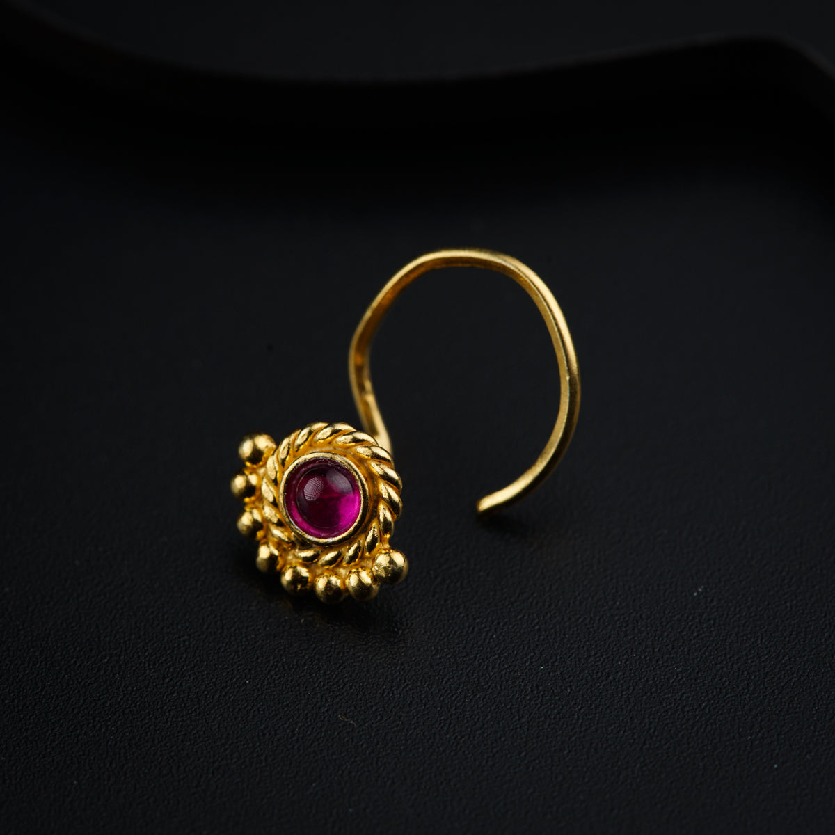 Chandrika Nosepin- Gold Plated, Pierced