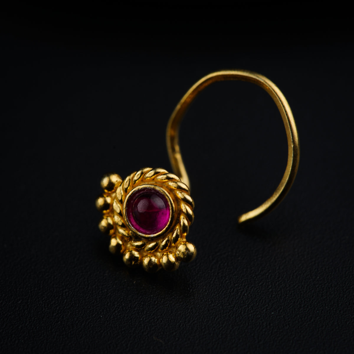 Chandrika Nosepin- Gold Plated, Pierced