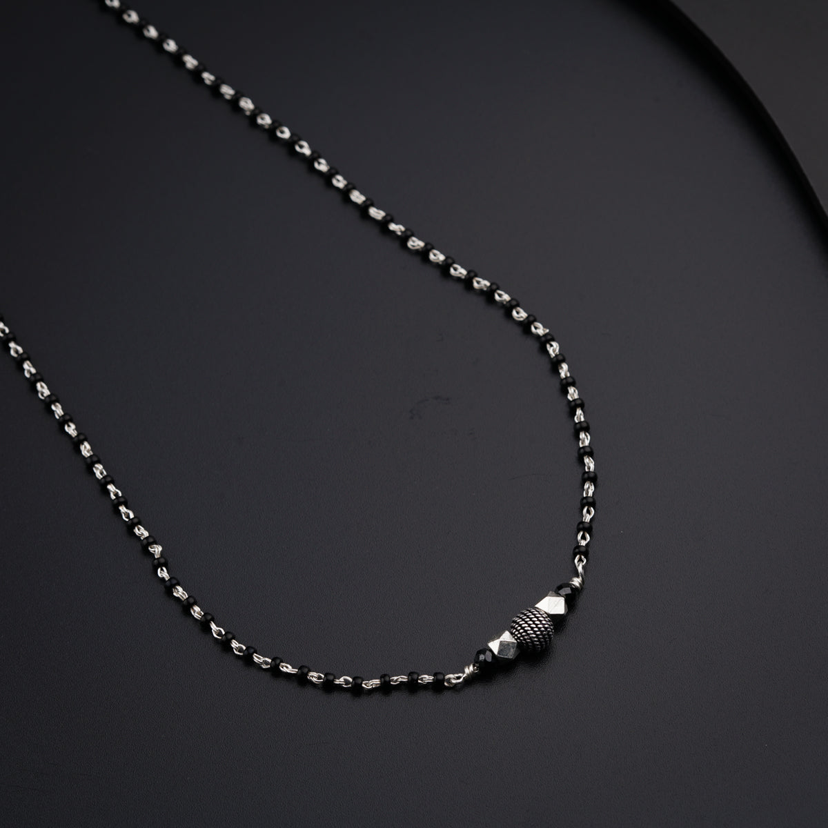 Handmade Silver bead mangalsutra
