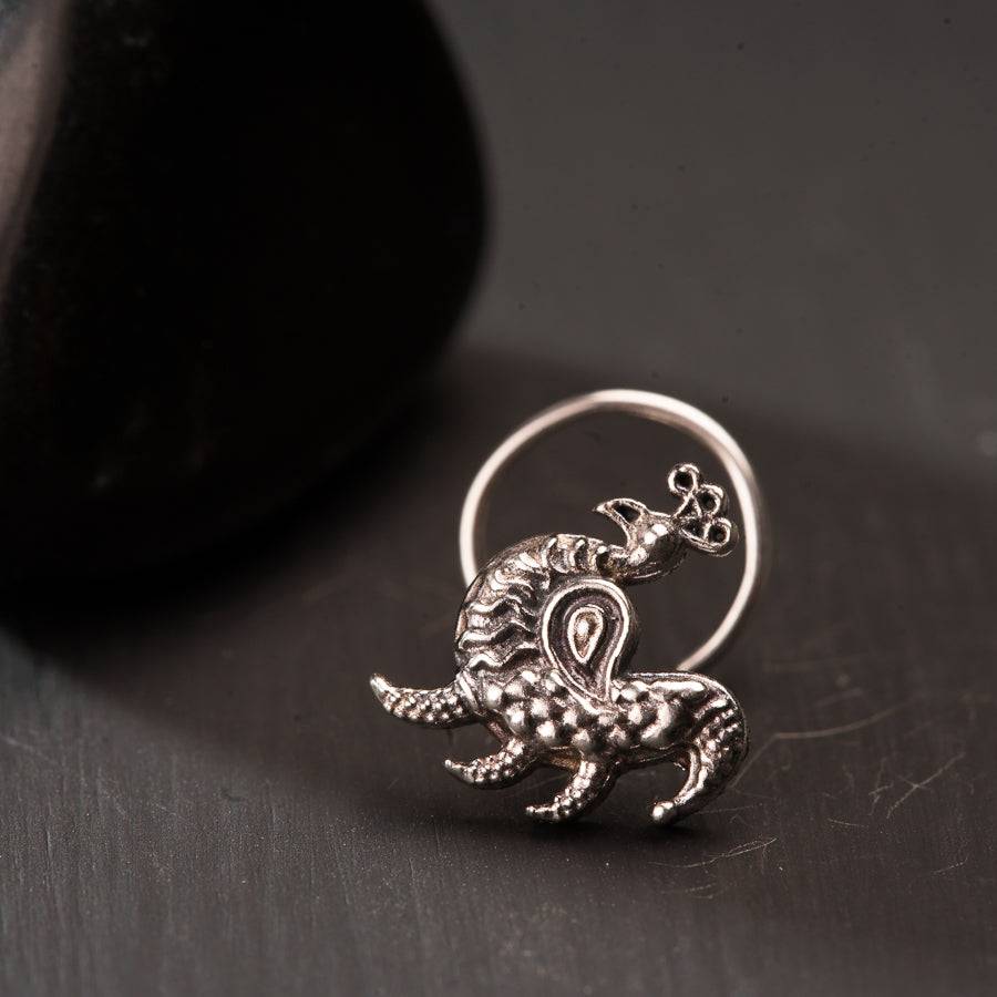 a close up of a ring on a table