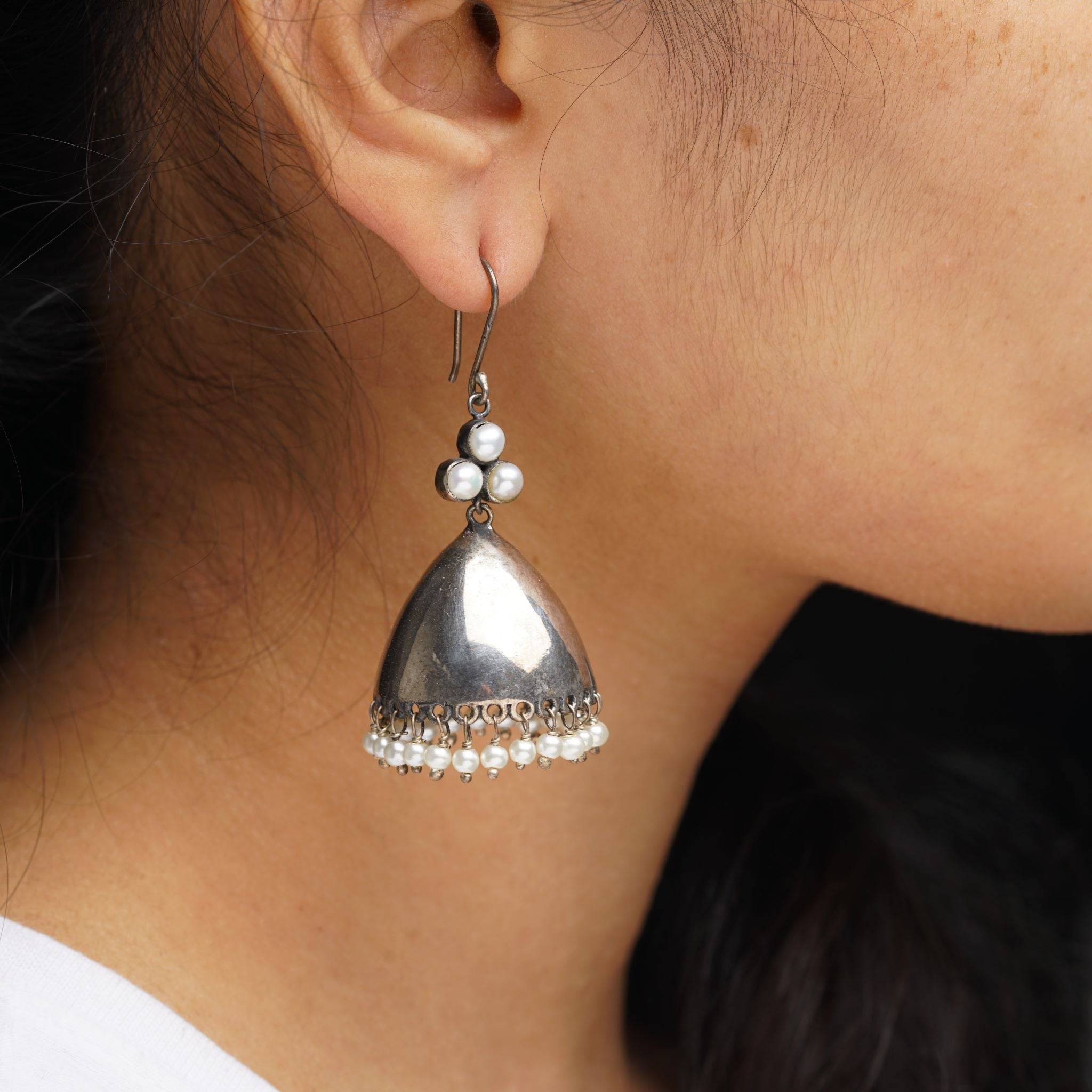 Silver Jhumki