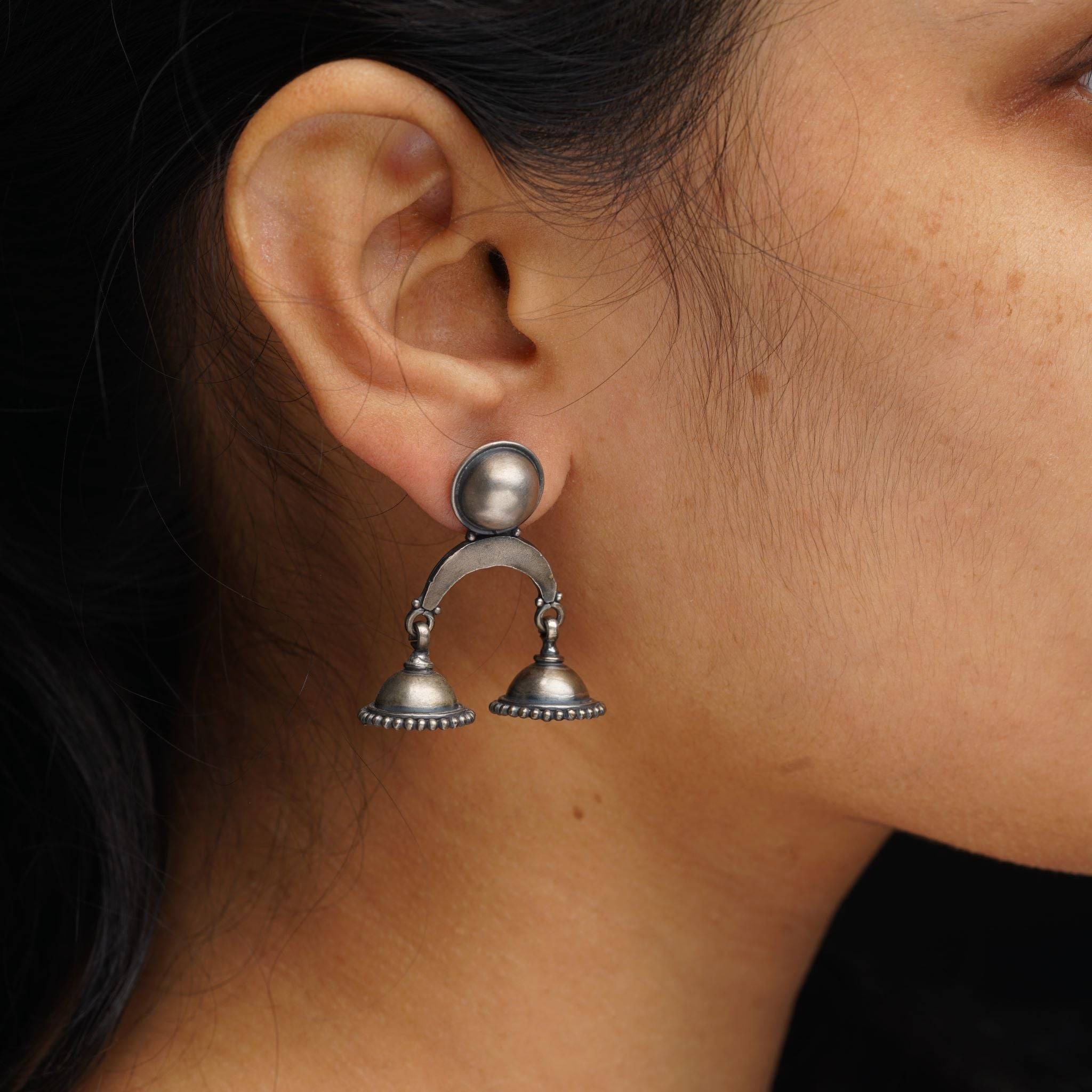 Silver Jhumki: Small