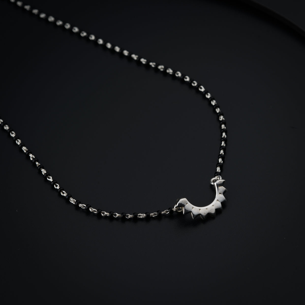 Silver Petals Mangalsutra- Small