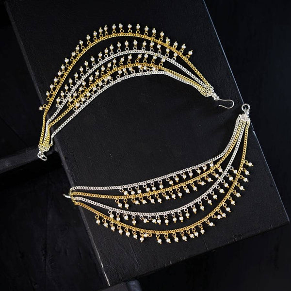 Swarna Rajat Vel ( Earrings extension ) | 92.5 Silver | 22K Gold Plated