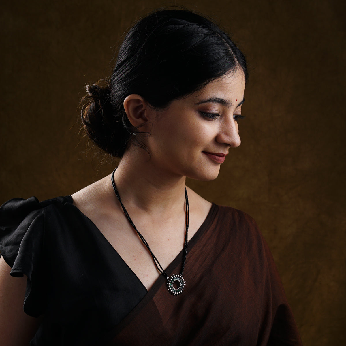 Karwar Pendant Mangalsutra : Green