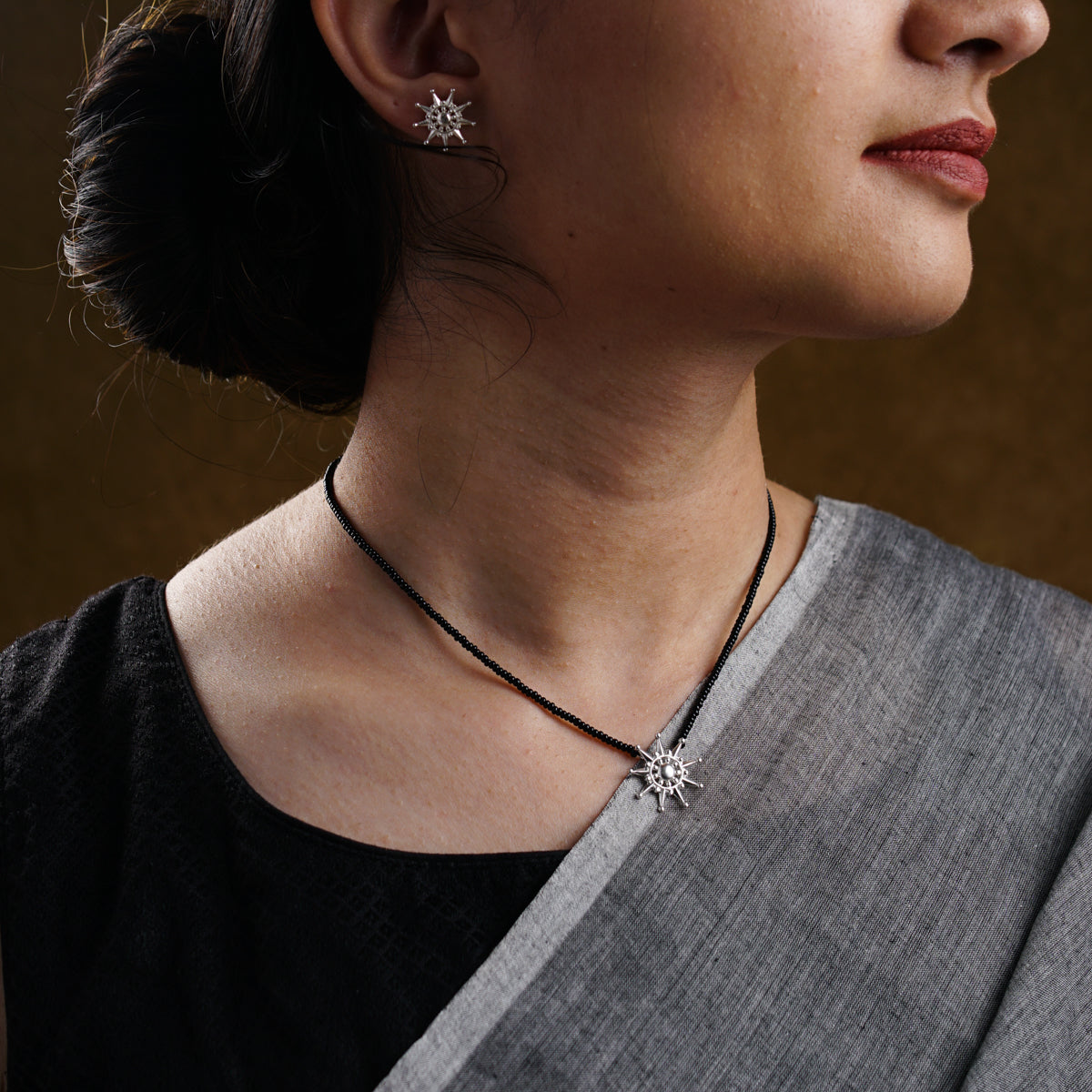 Snowflake Mangalsutra Set