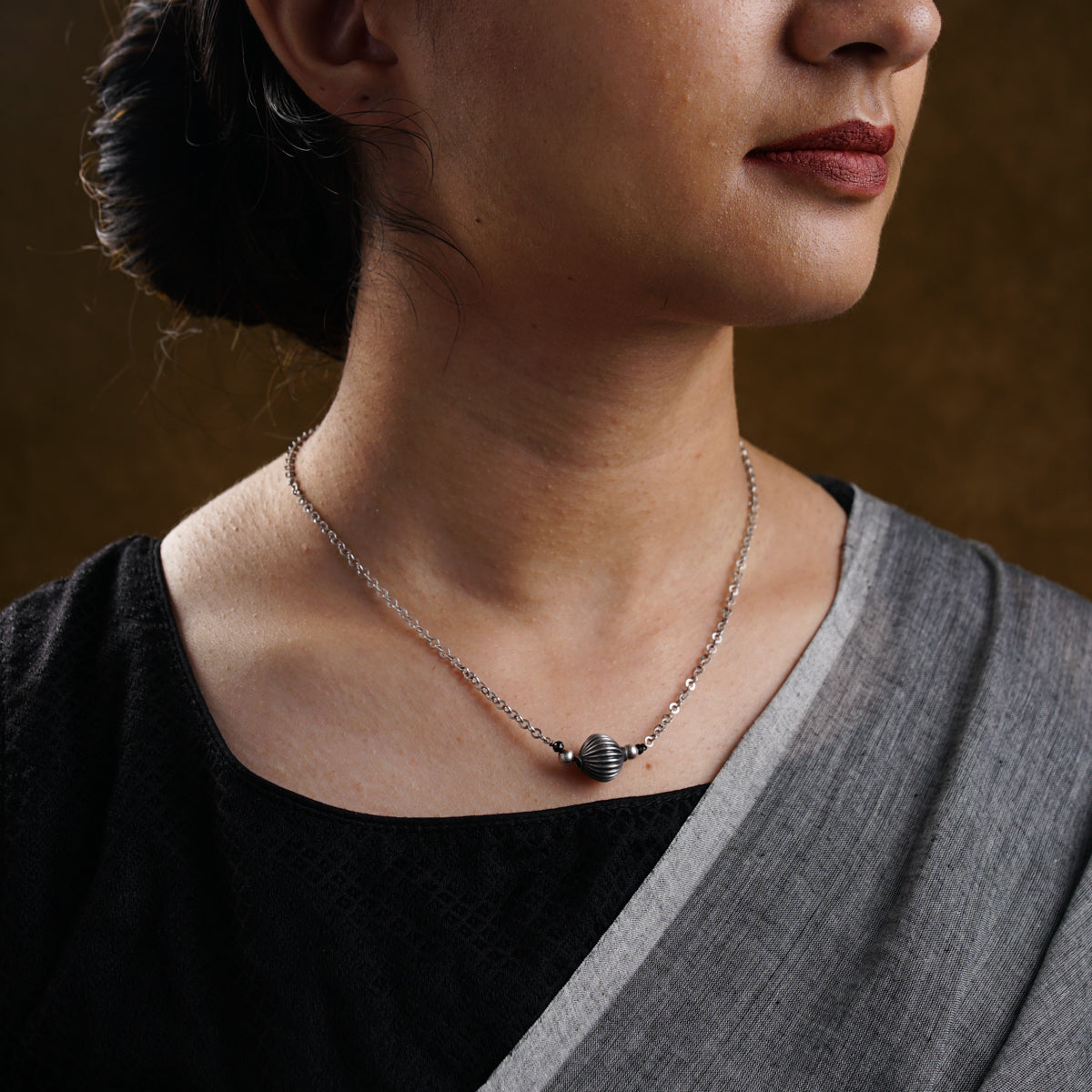 Silver Bead Mangalsutra