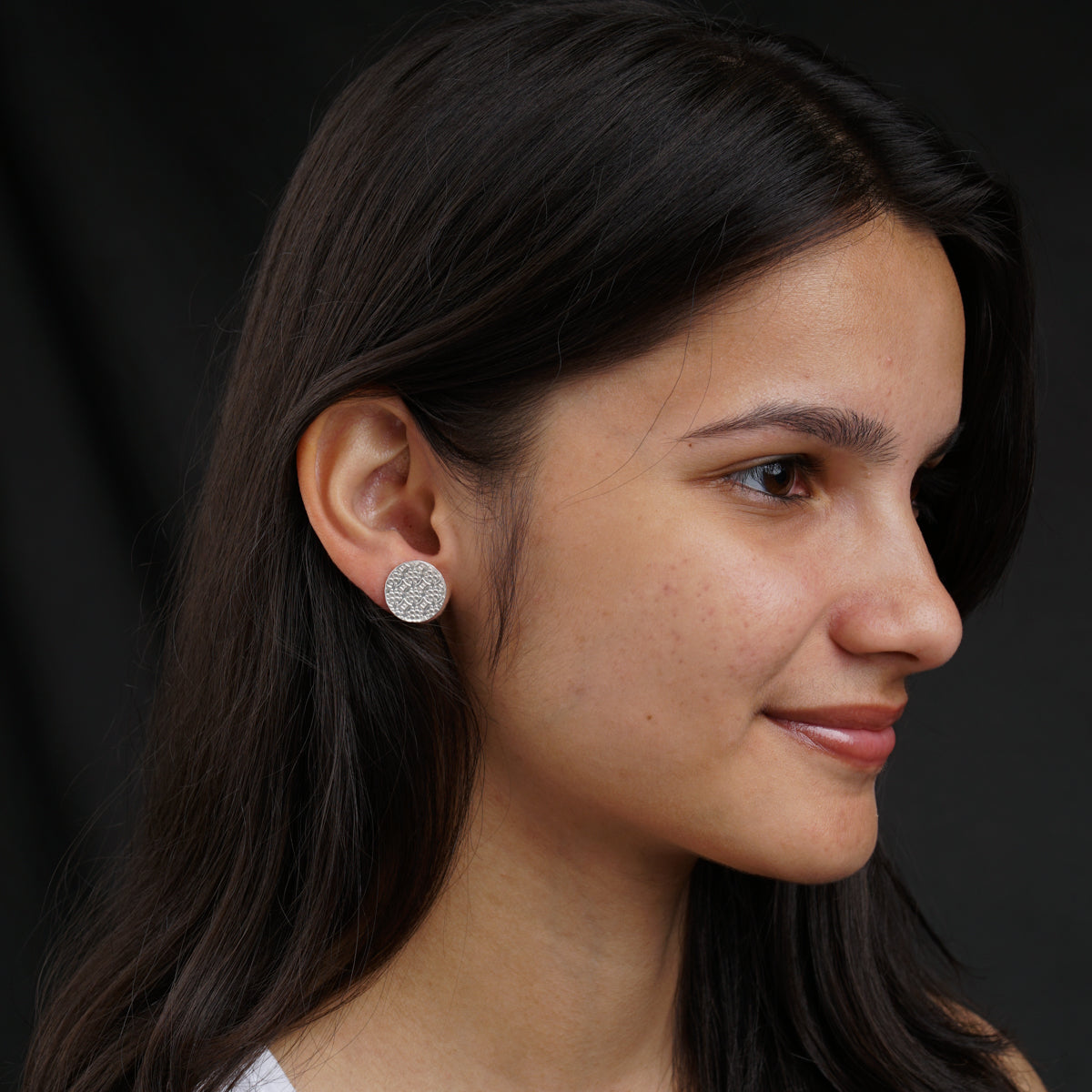 Diamond Imprint Coin Studs