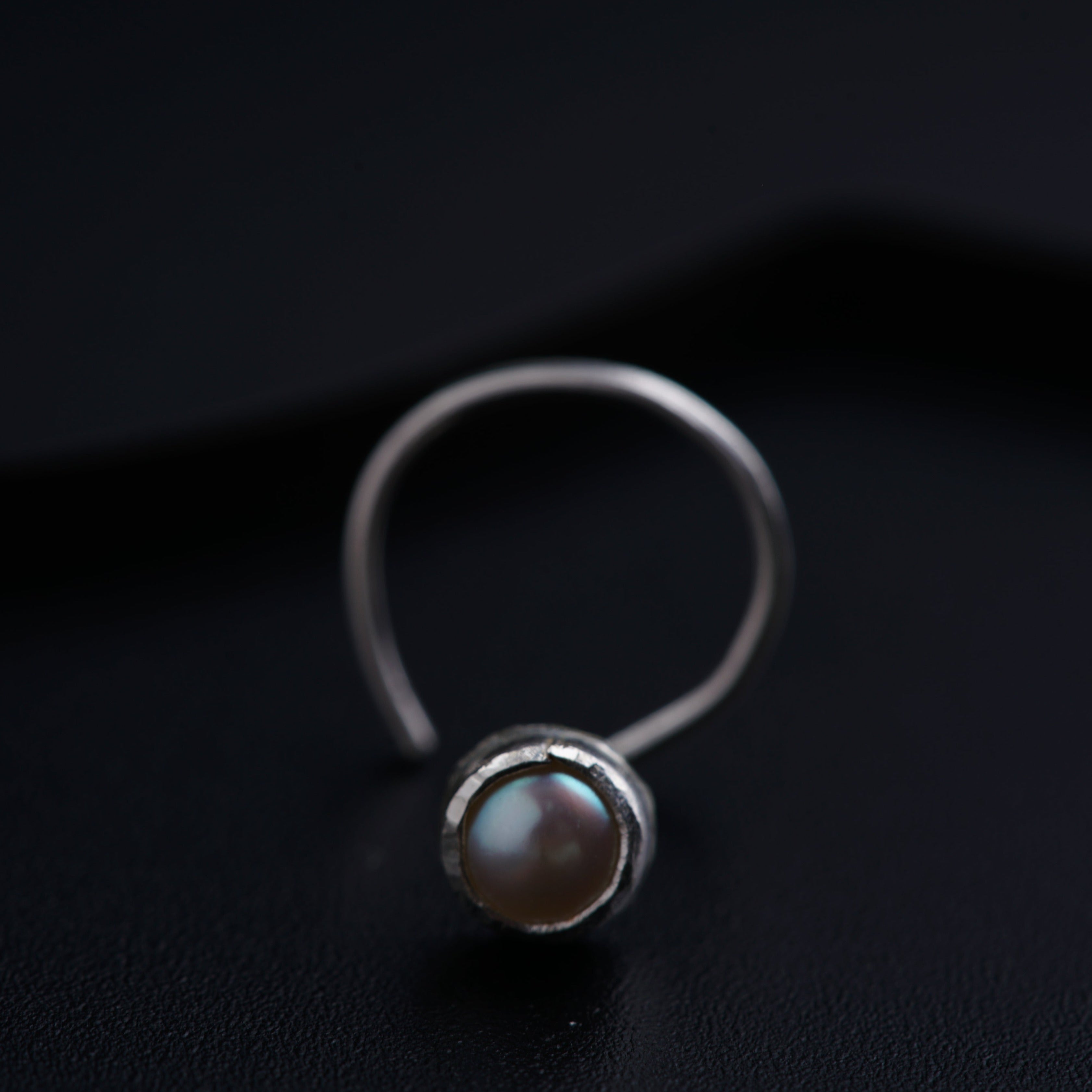 Silver Nosepin - Pearl